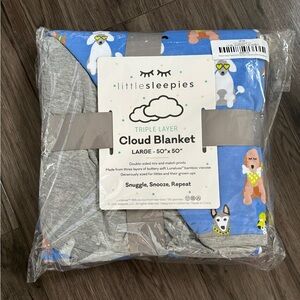 Little Sleepies Dapper Dog Large Cloud Blanket